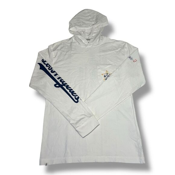 2022 MLB All Star Game Johnnie-O White Long Sleeve Shirt Hooded Men’s Size S - Picture 1 of 7